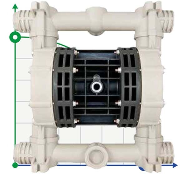 DEBEM BOXER 251 PP+PTFE IB251-P-HTTPT pneumatic diaphragm pump