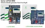 System dozowania i sterowania dwutlenkiem chloru EMEC LOTUS MINI 8-20 g/h, 8 bar, do dezynfekcji wody