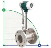 DN125 Stainless steel vortex flow meter KLUGB PN16 RF DIN flange, for steam 0.75-11 t/h <1.6 MPa, <250°C, 4-20mA, ExdIIBT6