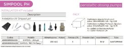 Перистальтичний насос для дозування AQUA PDP SIMPOOL PH 03-01 - 230V - SANTOPRENE - COMPLETE WHITE