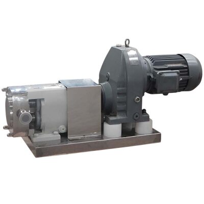 Lobe pump for viscous liquids LQ3A-36-316/4/VC, 3.8-7.6 m3/h, 0.3 MPa, 5.5 kW, 200-400 rpm, 380V, 50 Hz, AISI 316