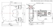Industrial hose pump JXHIN-40-CI+Titanium-CSM-P, 3.28 m3/h, 2,2 kW, 16 bar, 380V