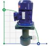 QP-20SK, CFRETFE-0,25 kW, 80 l/min, bomba química vertical de 6,5 m
