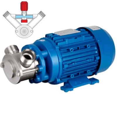 Impeller pump for tomato paste, melted butter LIVERANI EP MIDEX 1"1/4 +BY-PASS NR TF ATEX/M 0.75 kW, 1400 rpm, 380V