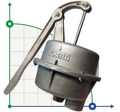Manual pump ROVATTI to evacuate air from the pump suction line PTO PRIMING PUMP -PAM