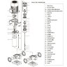 Multistage pump CDLF 200-10, AISI 304
