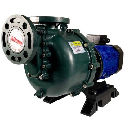 Насос перекачки хлорида железа QHB-G-50052EAL-SSH5V38AGABS-3801,GFRPP, 507L/min, 24m, 3,7kW, 380V, центробежный самовсасывающий
