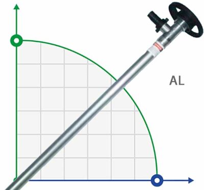 1200 мм, AL, HP насосная часть (труба) к насосу для бочек