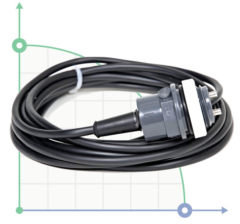 Sensor de conductividad CD, PVC, K=1 (0-20.000 uS) con sensor de temperatura