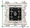 The pneumatic diaphragm pumps BOXER 150 ALU IB150-ALHTTRV--
