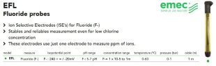 Czujnik fluoru EMEC EFL Elektrody jonoselektywne (ISE) do fluoru (F-)