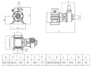 Pompe en plastique pour produits chimiques DiaPump PA1037 PP, 0.37 kW, 3000 tr/min, 380V