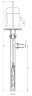 Barrel screw pump for high viscosity liquids (tar, fuel oil) NVB2001-0304 1.1 kW, 50 l/min, 4 bar, 1000 mm