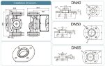 Pompe de circulation à commande électronique HRS600EA-DN50, 220V avec rotor humide