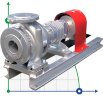 Heißölpumpe EMSE EKY 125-200, 45 kW, 2900 mit Kupplung am Rahmen, ohne Motor