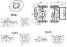 Energy-saving heating circulation pump HRS600EA-DN65, 220V with wet rotor