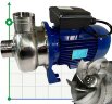 Pumpe für industrielle Waschanlagen BK200D, 1,5kW, AISI304, 220V/50Hz, 2900 mit offenem Laufrad