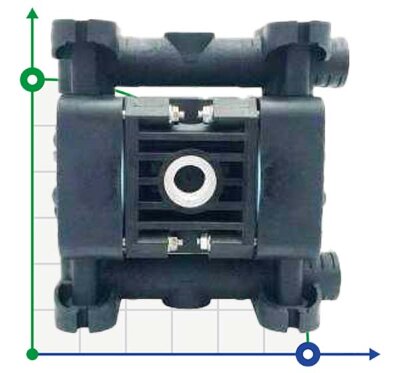 Pneumatic diaphragm pump BOXER 15 PVDF IB15-FC-MTTFT--