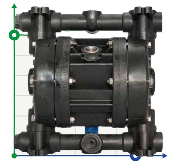 Pneumatic diaphragm pump BOXER 50 PVDF IB50-FC-MTTPT--