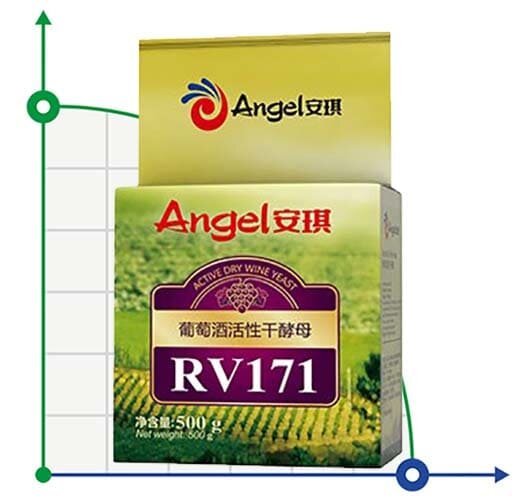 Levure œnologique Angel RV171, paquet - 0,5 kg