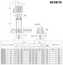 Multistage pump EVXE 15/13, 11 kW, 24 m3/h, 191m, 380V/T, AISI 304 (EBARA EVM)