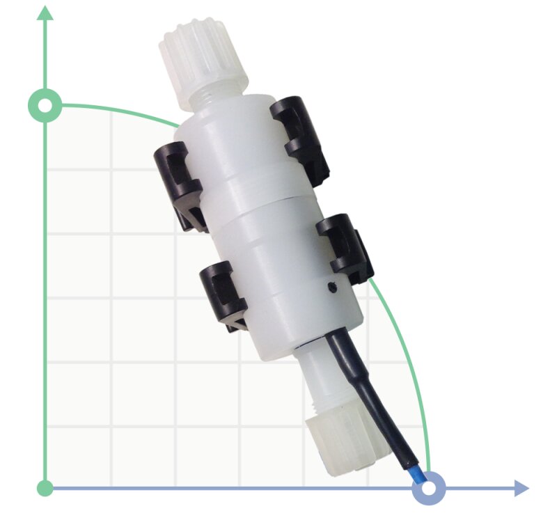 PVDF - TFE/P Durchflusssensor für Dosierpumpen bis 20 l / h