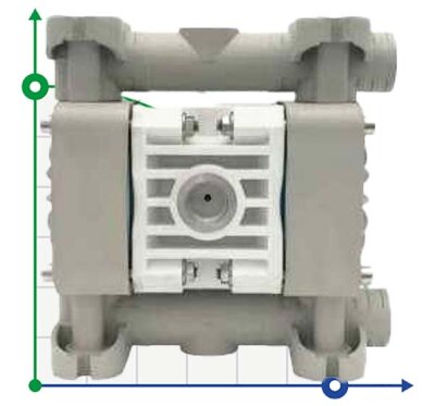 Pneumatic diaphragm pump BOXER 15 PP IB15-P-HTTPT--