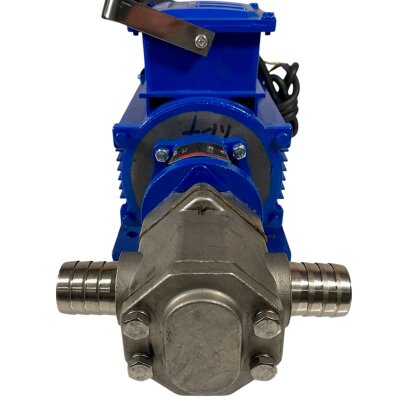 Pompe à engrenages en acier inoxydable pour le transfert d'huile moteur WCB-100/380V 50Hz, 50 l/min, 30 m, AISI 304, 1,1 kW, 1400 tr/min, Ex