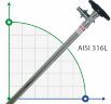 1500 mm, AISI 316L, HP Pumpenteil (Rohr) zur Pumpe für Fässer