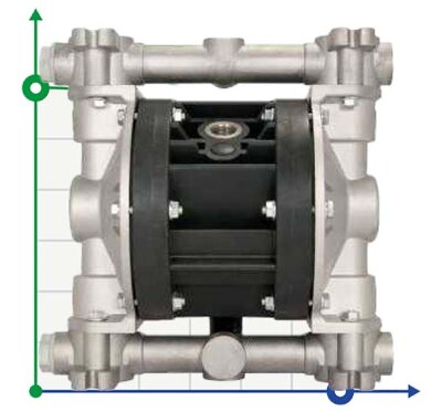 Pneumatyczna pompa membranowa BOXER 50 ALUMINIUM IB50-ALHTAIT-C