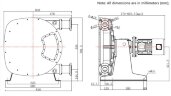 Industrial hose pump JXHIN-50-CI+Titanium-EPDM-P, 7.18 m3/h, 4 kW, 16 bar, 380V