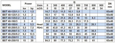 Насос центробежный моноблочный BST 40-250/15, 3000