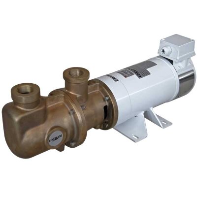 Pompa śrubowa z brązu do pompowania i opróżniania zbiorników na ścieki na statkach na morzu LIVERANI MO-B 44 CC/24V 0,55 kW, 1400 obr./min