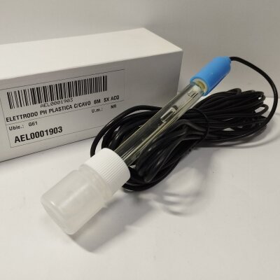 Plastic electrode PH 4 bar 60°C with 6m cable, Etatron