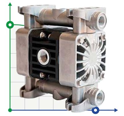 Pneumatic diaphragm pump BOXER 15 ALU IB15-AL-HTTAT--