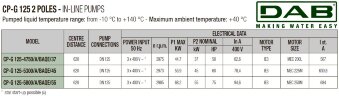Pompe de circulation DAB CP-G 125-5800/A/BAQE/55 IE3, 1D7311GKV