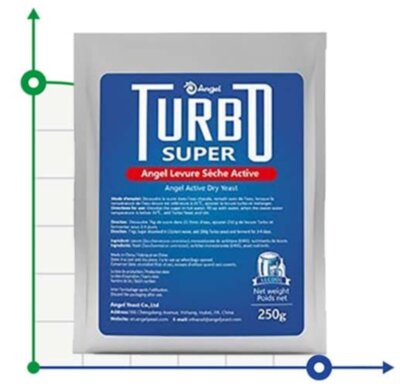 Angel Turbo Super alcohol yeast, package-0.25 kg