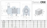 Edelstahlpumpe CRX EBARA DWO 200, 1,5 kW, 45 m3/h, 13,2m, 220V/M, AISI 304 mit offenem Laufrad