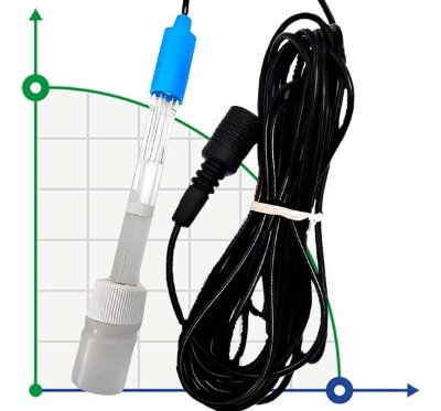 Glass PH electrode with 5 m cable