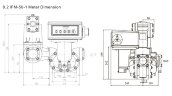 Drehkolben-Durchflussmesser M-50 2ʼʼ, 38-550 l/min mit Drucker und Vorwahlzähler für Dieselkraftstoff, Benzin
