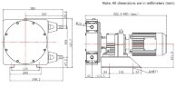 Индустриальный шланговый насос JXHIN-20-SS-NR-P, 391 л/час, 0,55 кВт, 10 бар, 380В