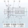 Насос центробежный горизонтальный BGWB 125-315 (100/32), 15kW, 1480 Ex
