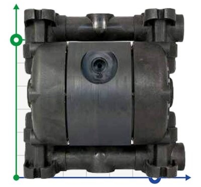 Pneumatic diaphragm pump MICROBOXER PVDF Conduct