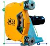 Industrial hose pump JXHIN-65-CI+SS-CSM-P, 18 m3/h, 5,5 kW, 16 bar, 380V
