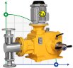 Pompe doseuse à piston JPD28/50, AISI 316, 28 l/h, 3 kW, 96SPM, 380V, Ex pour injection chimique