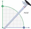 1200 mm, PVDF, HP Pumpenteil (Rohr) zur Pumpe für Fässer