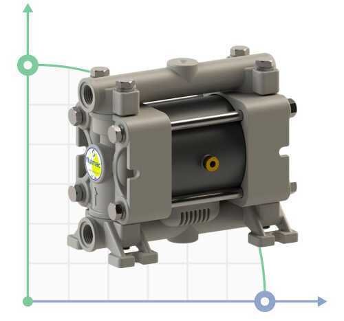 Pneumatic diaphragm pump BOA Q8 PP