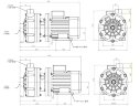 Pozioma pompa odśrodkowa MB 120, PVDF, VITON, B