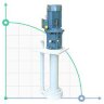 Vertical centrifugal pump IM 150, PE, 1000 mm, 4 kW
