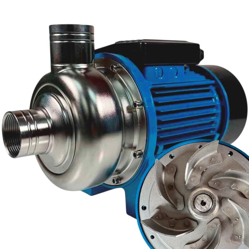 Pumpe zum Fördern von UAS, Herbiziden, Flüssigdüngern, Wachstumshemmern TS150, 1,1 kW, AISI 304, 380V/50Hz, 2900 U/min mit offenem Laufrad